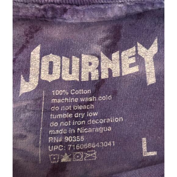 Journey Tie-Dye Purple T-Shirt Scarab Graphic Multi-Color Unisex L - Picture 4 of 4